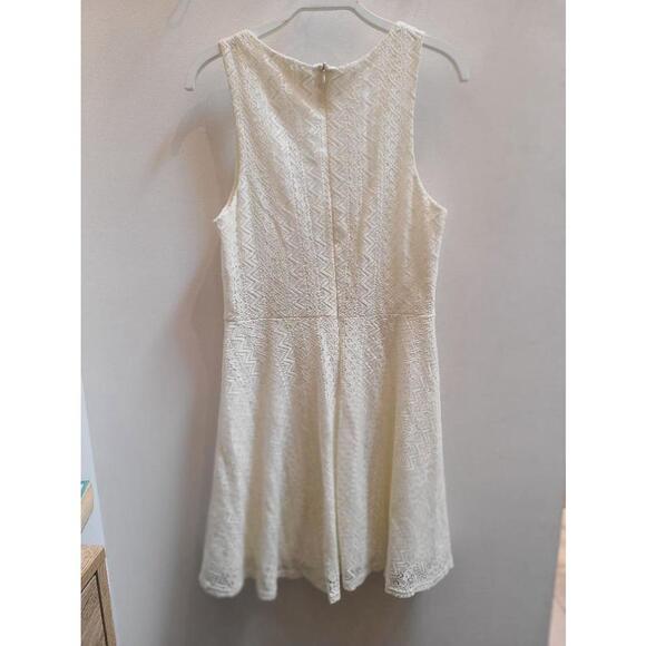 Anthropologie Everly Lace Skater Dress - White - Size M - Picture 4 of 10
